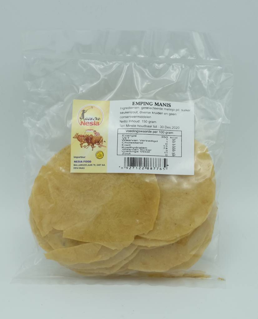 Emping Manis 150g Nesia ongebakken - The Dutch Snackshop