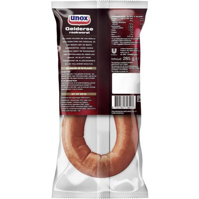 Unox gelderse rookworst 285gr - The Dutch Snackshop