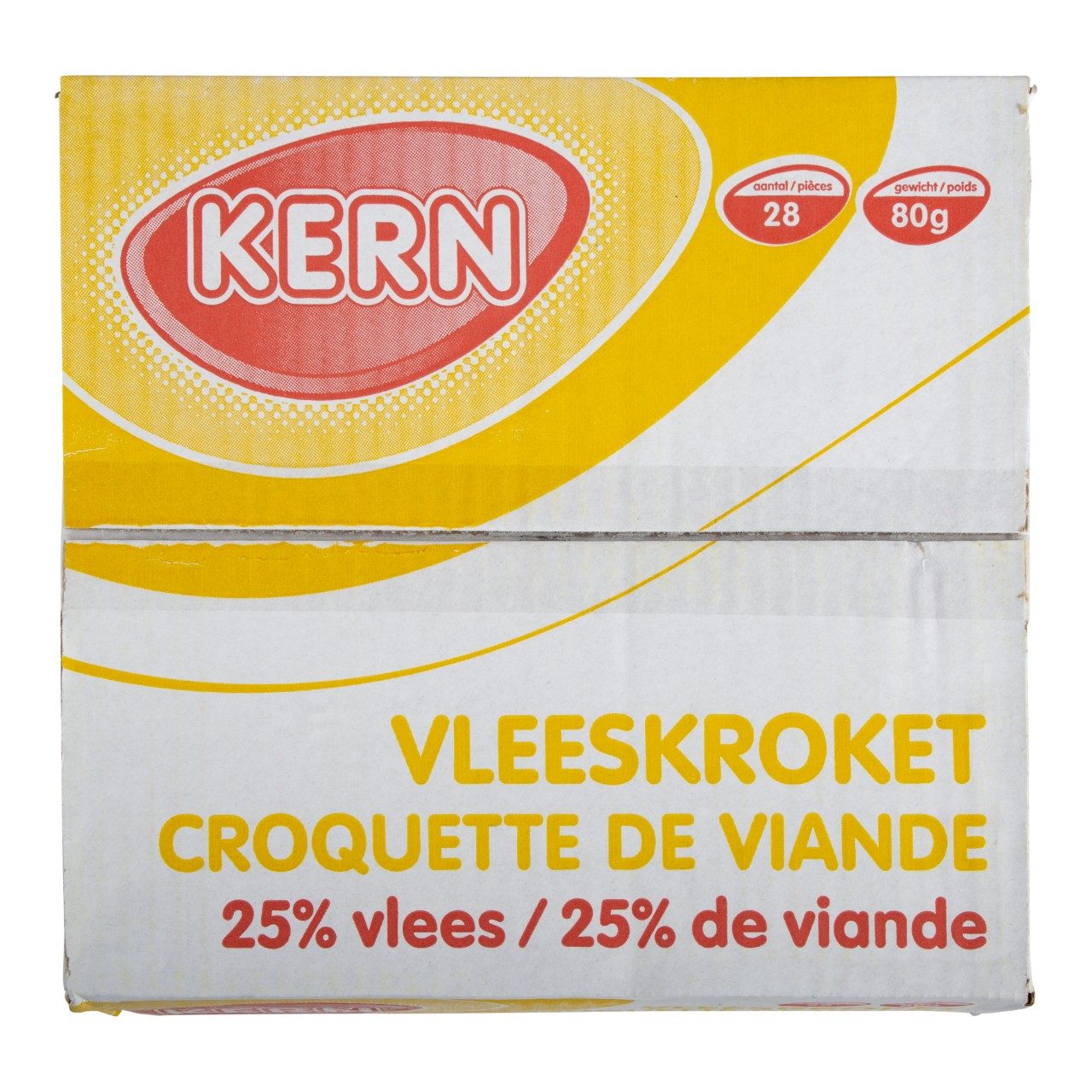 Kern - Vleeskroket 25% vlees - 28 pieces à 80 grams - The Dutch Snackshop