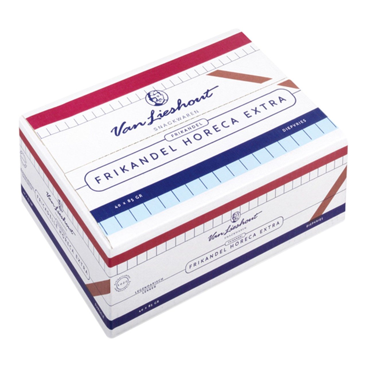 Van Lieshout - Frikandel horeca extra - 40 pieces à 85 grams - The Dutch Snackshop