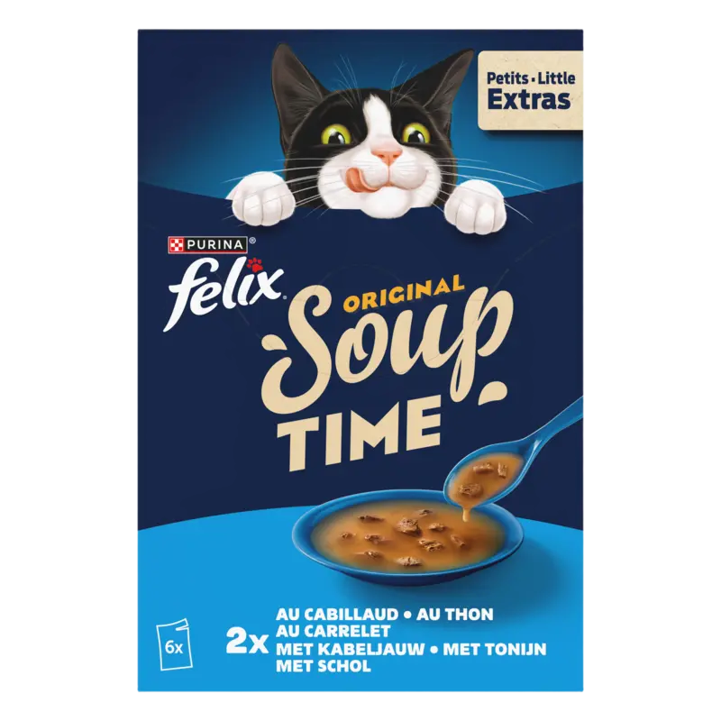 Felix Soup original met kabeljauw tonijn schol 6 x 48 g