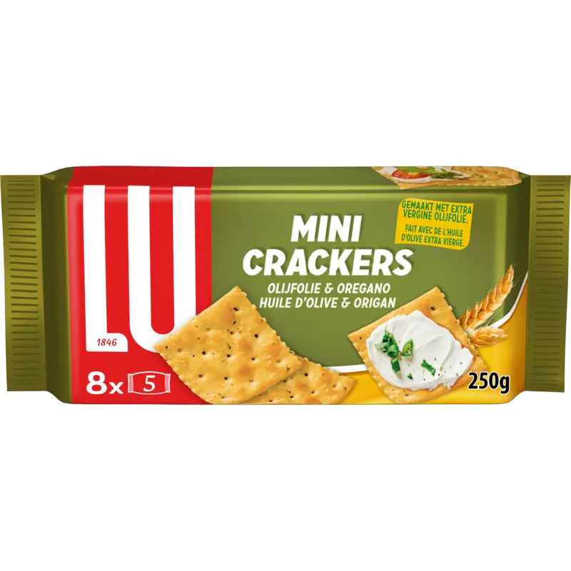 LU Mini crackers olijfolie & oregano 250 g