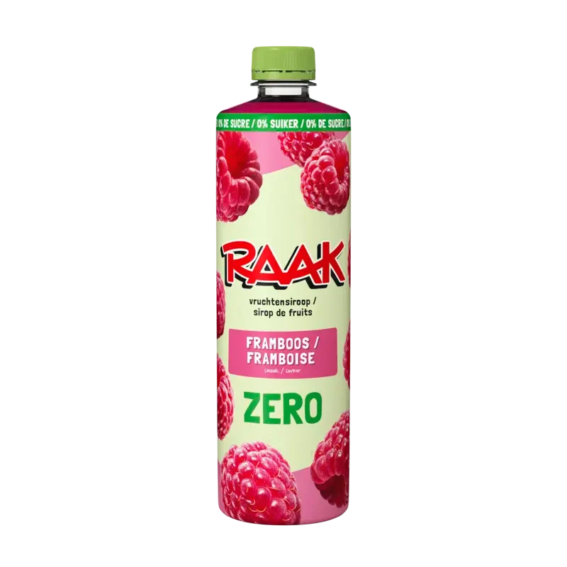 Raak Vruchtensiroop frambozen zero sugar