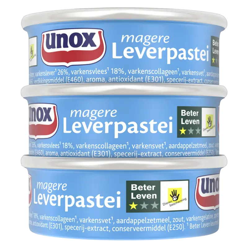 Unox Magere leverpastei 3-pack 168 g