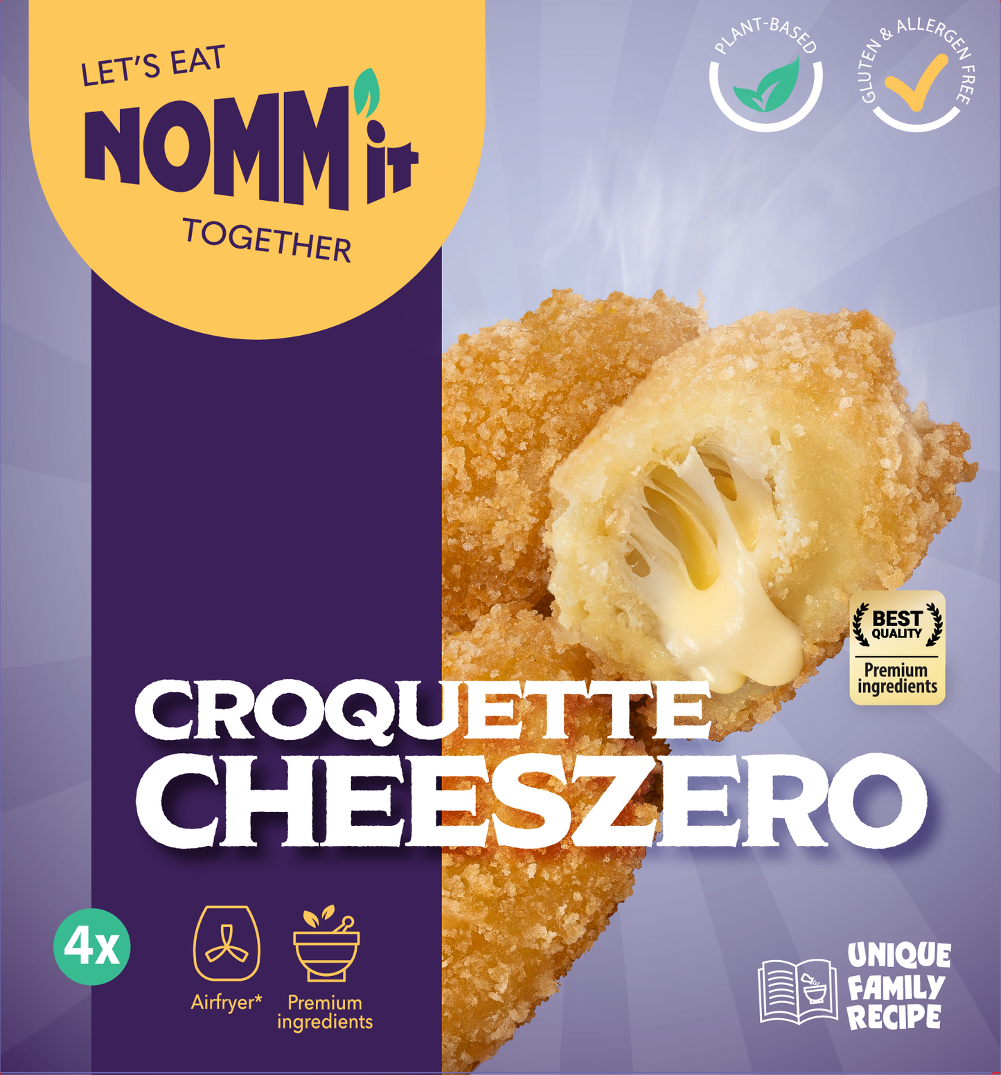 NOMM’it – Cheeszero Croquette (4 × 70 g) 🧀✨ Vegan - The Dutch Snackshop
