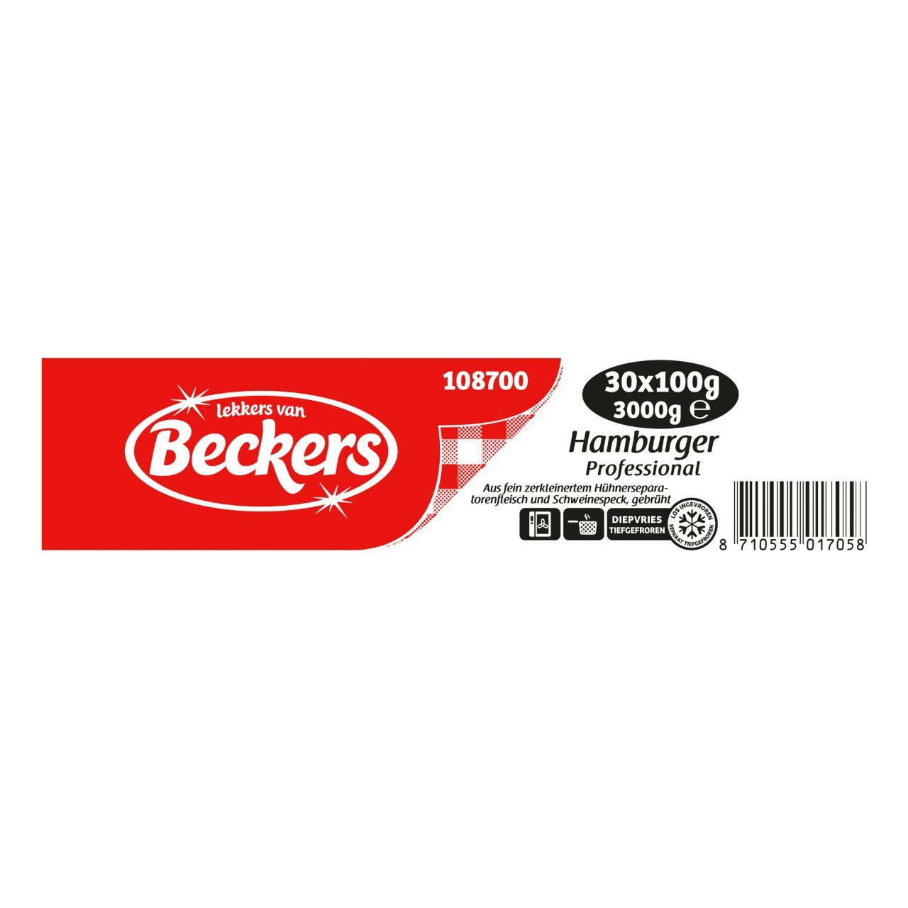 Beckers - Hamburgers professional - 30 pieces à 100 grams - The Dutch Snackshop