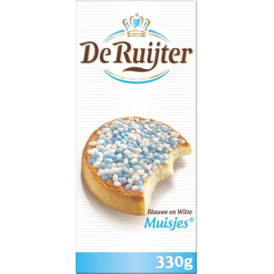De Ruijter Blauwe en witte muisjes 330 gram - The Dutch Snackshop