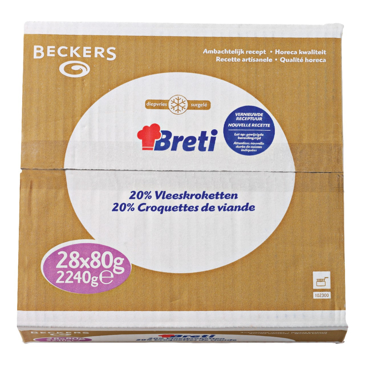 Breti - Vleeskroketten 20% vlees - 28 pieces à 80 grams - The Dutch Snackshop