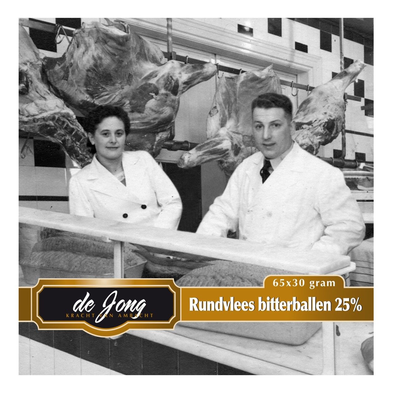 De Jong - Rundvlees bitterballen - 65 pieces à 30 grams - The Dutch Snackshop
