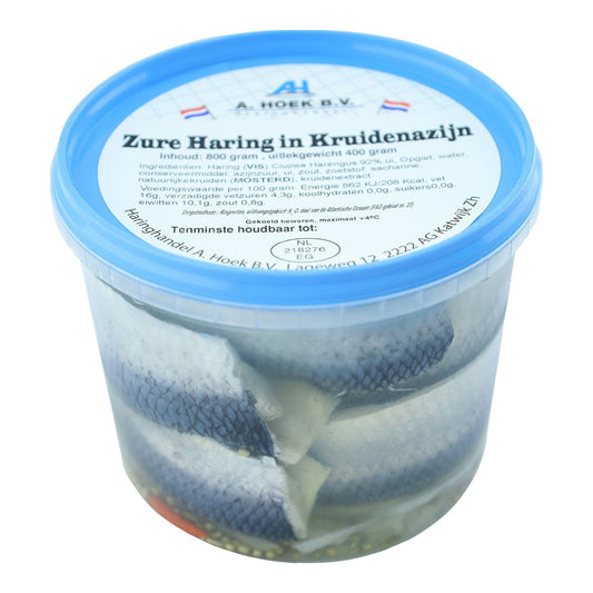 Hoek Haring in het zuur emmer 400gr - The Dutch Snackshop