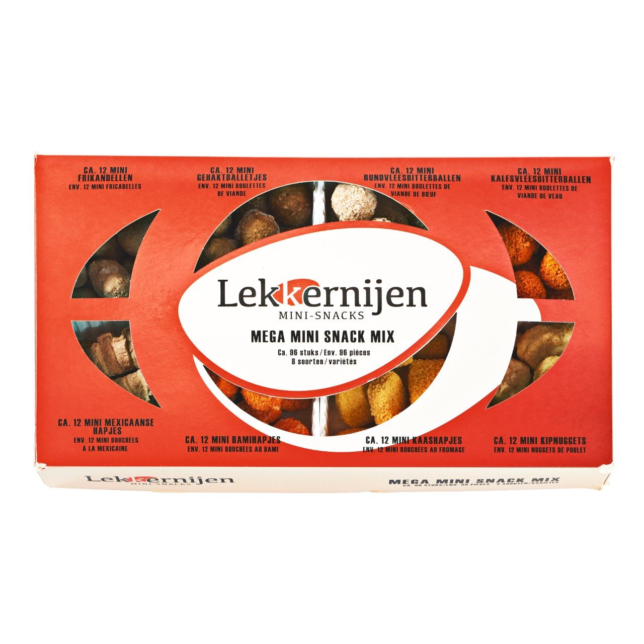 Lekkernijen - Mini mega mix ca 96 stuks - The Dutch Snackshop