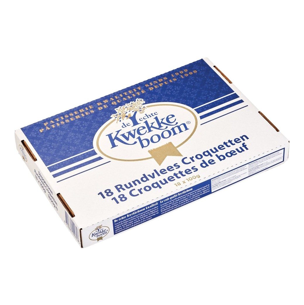 Kwekkeboom - Rund kroket - 18 pieces à 100 grams - The Dutch Snackshop