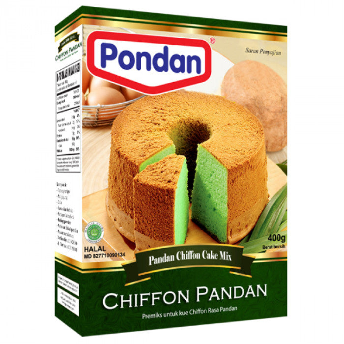 Pondan chiffon pandan cake mix 400 g - The Dutch Snackshop