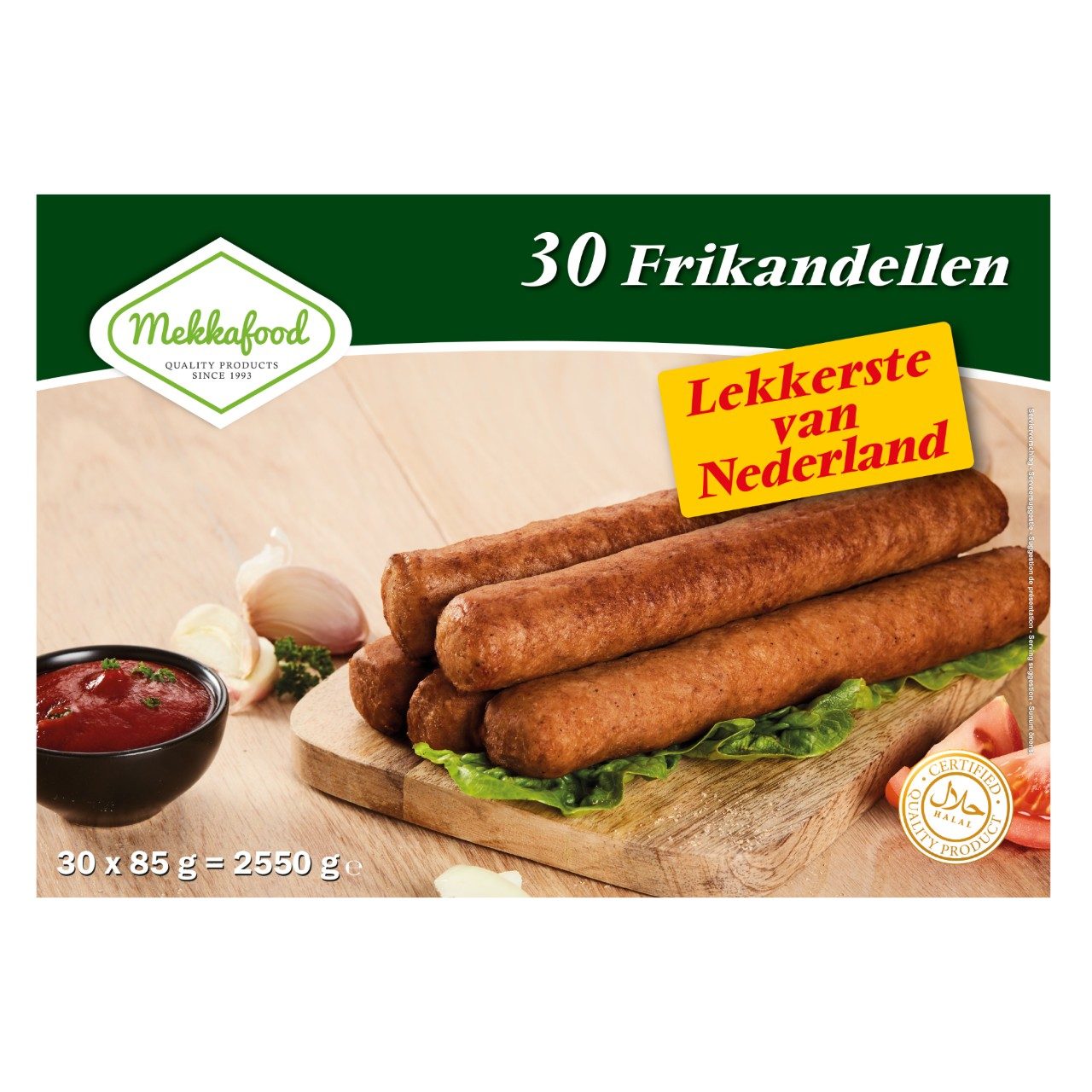 Mekkafood halal frikandellen 30 pcs - The Dutch Snackshop