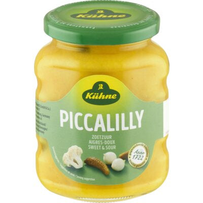 Kühne Ambachtelijke piccalilly zoetzuur 360gr - The Dutch Snackshop