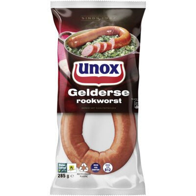 Unox gelderse rookworst 285gr - The Dutch Snackshop