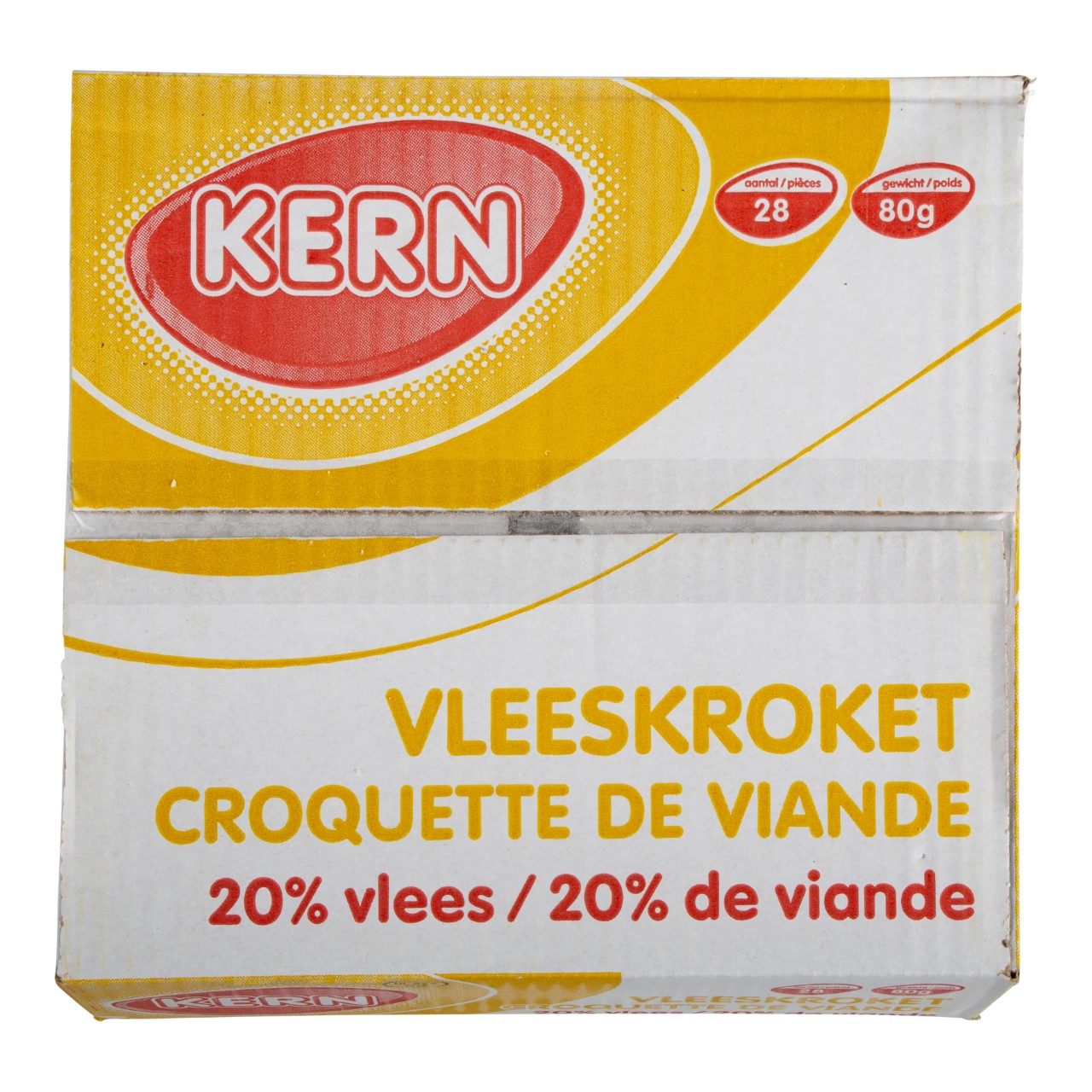 Kern - Vleeskroket 20% vlees - 28 pieces à 80 grams - The Dutch Snackshop