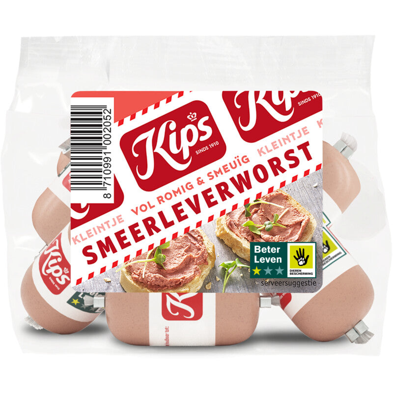 Kips Smeerleverworst 6 pieces à 20 grams - The Dutch Snackshop