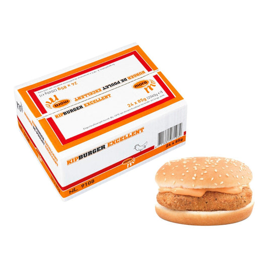 Mora - Kipburger excellent - 24 pieces à 85 grams - The Dutch Snackshop