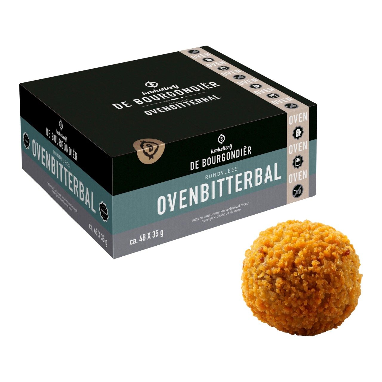 De Bourgondiër - Ovenbitterbal bourgondisch - 48 pieces à 35 grams - The Dutch Snackshop