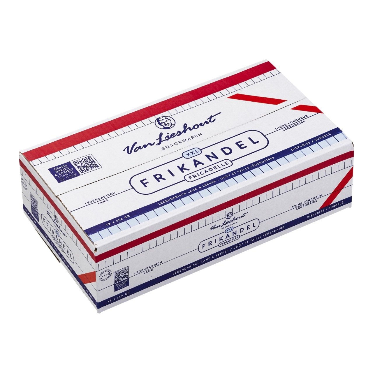 Van Lieshout - XXL frikandel - 18 pieces à 250 grams - The Dutch Snackshop