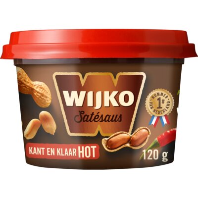 Wijko Hot satesaus kant & klaar 120 gram - The Dutch Snackshop