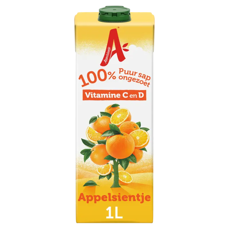 Appelsientje Sinaasappelsap 1 l voorkant