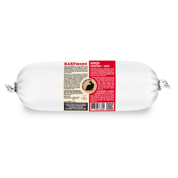 BARFMENU Konijn KAT diepvries rauwvoer 250 gram