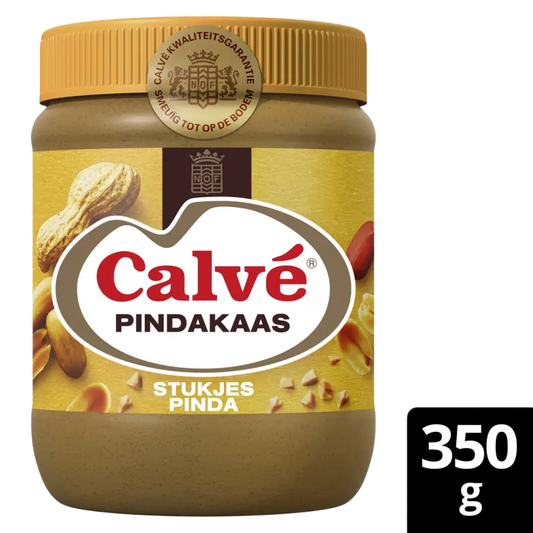 Calve Pindakaas stukjes pinda 350 g