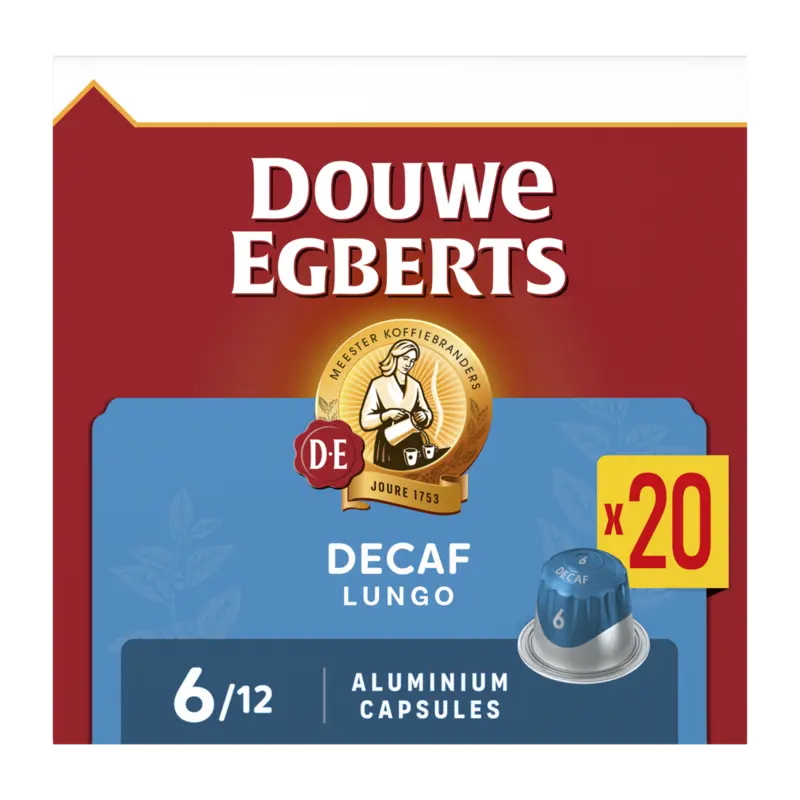 Douwe Egberts Lungo decaf capsules 20 stuks