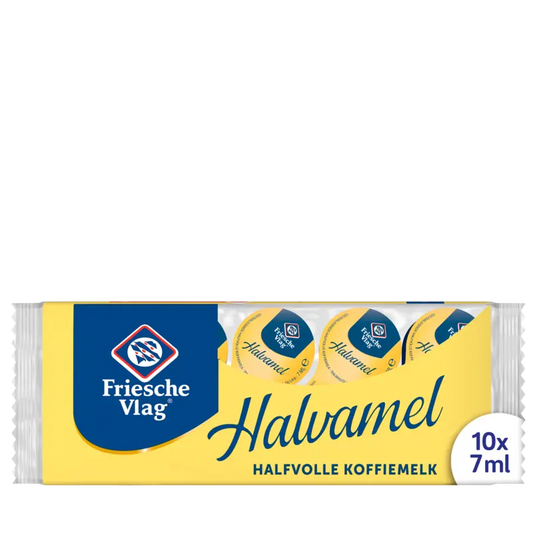 Friesche Vlag Halvamel halfvolle koffiemelk 10 x 7 ml