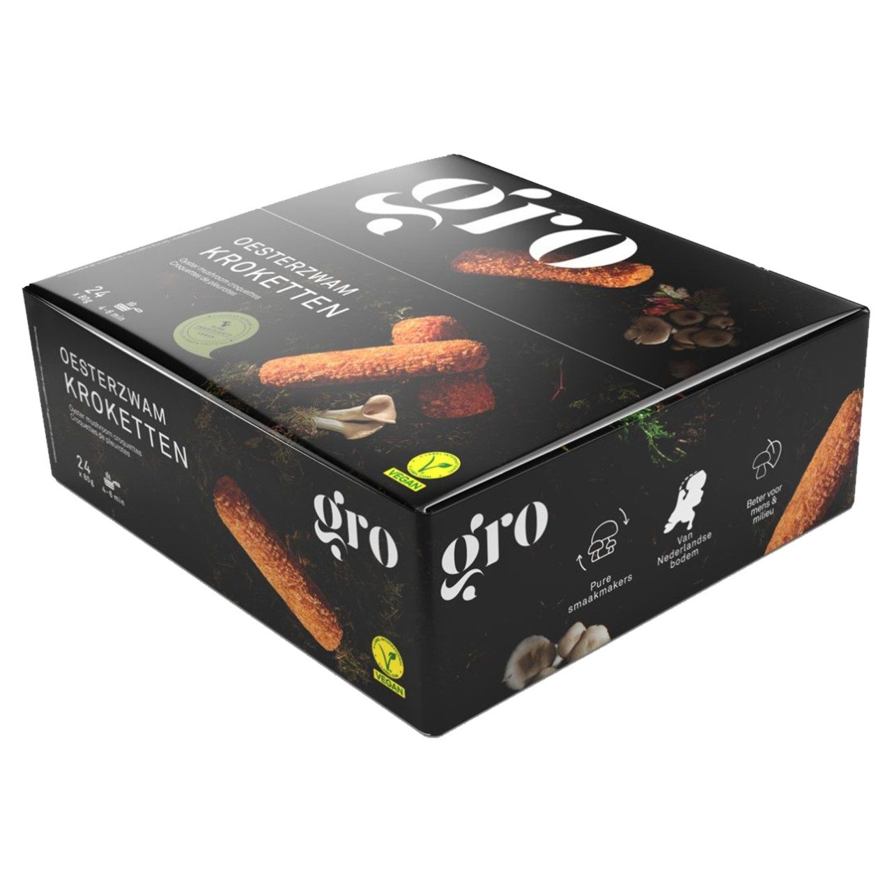 Gro Oesterzwamkroket vegan doos 24 x 80 gram