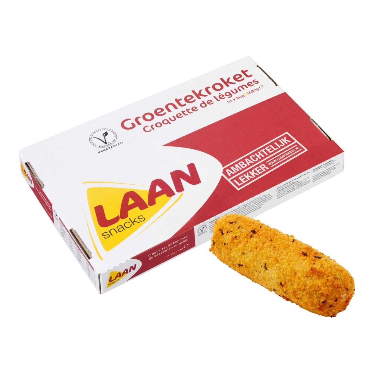 Laan Groentekroket doos en kroket 21 x 80 gram
