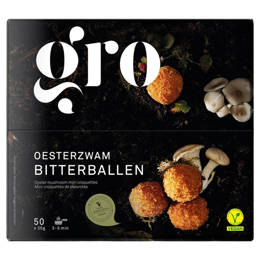 GRO - Oesterzwambitterballen vegan - 50 pieces à 30 grams