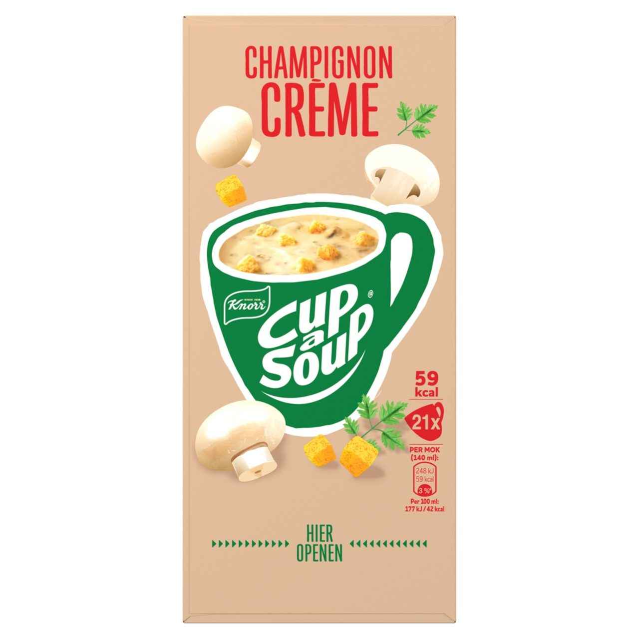 Knorr Cup-a-Soup Champignon Crème - 21 zakjes