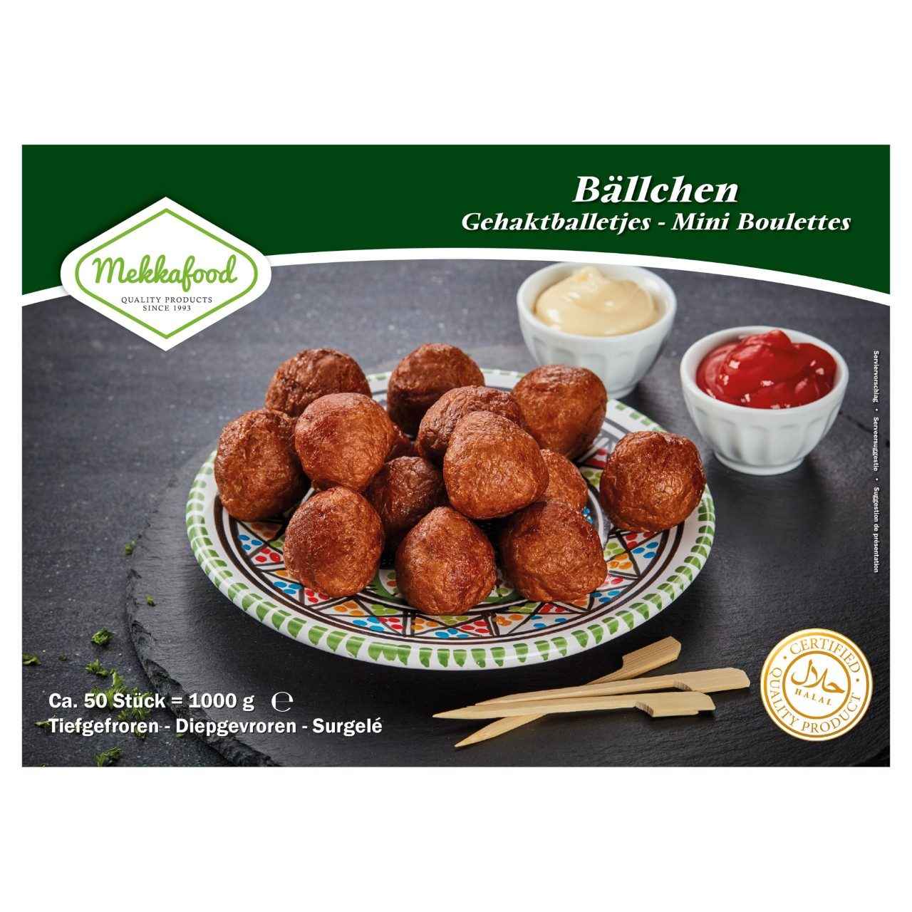 Mekkafood Gehaktballetjes kip - 50 x 20g