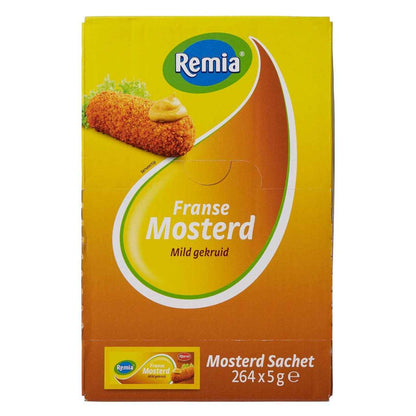 Remia Franse Mosterd Sachets - 264 x 5g
