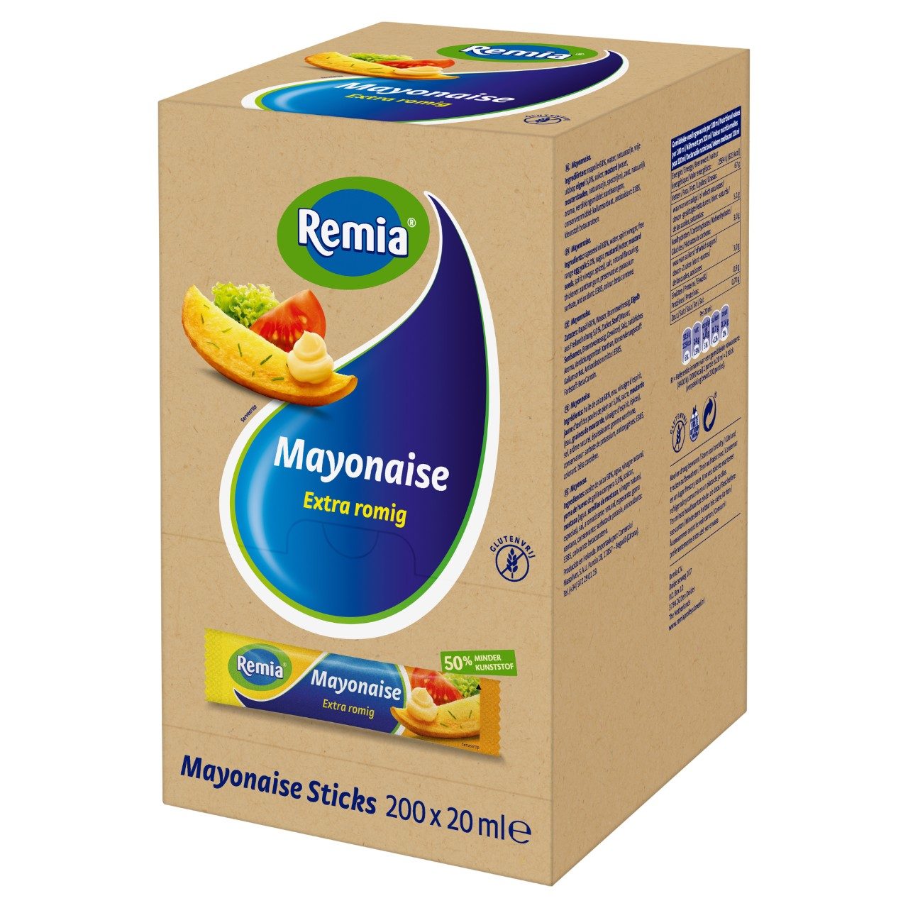 Remia Mayonaise sticks 200 x 20 ml doos