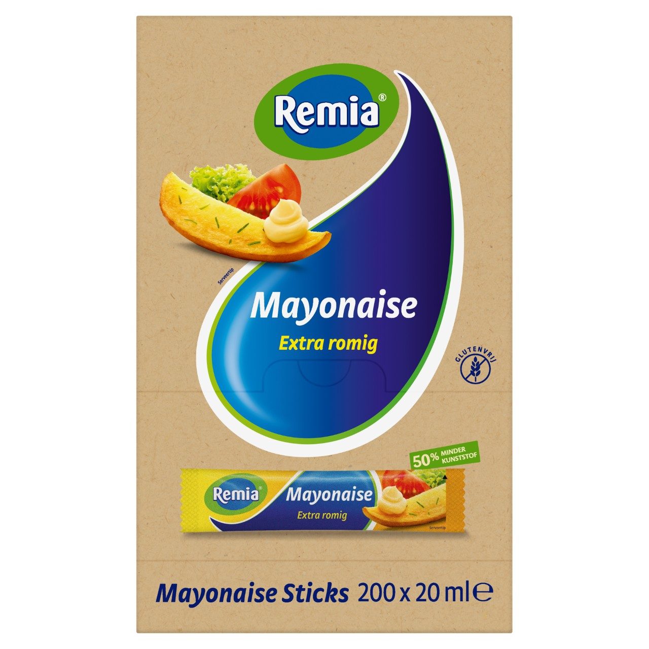 Remia Mayonaise sticks 200 x 20 ml voorkant