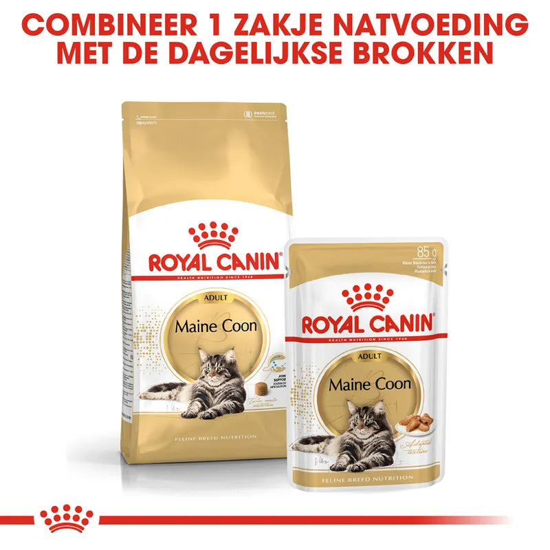 Royal Canin Maine Coon droogvoer combineren met natvoeding