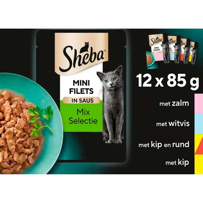 Sheba Mini filet in saus 12 x 85 g