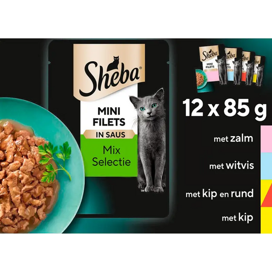 Sheba Mini filet in saus 12 x 85 g