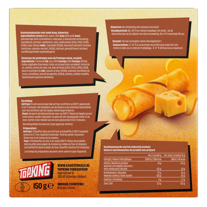 Topking Kaastengels oude kaas oven en airfryer achterkant