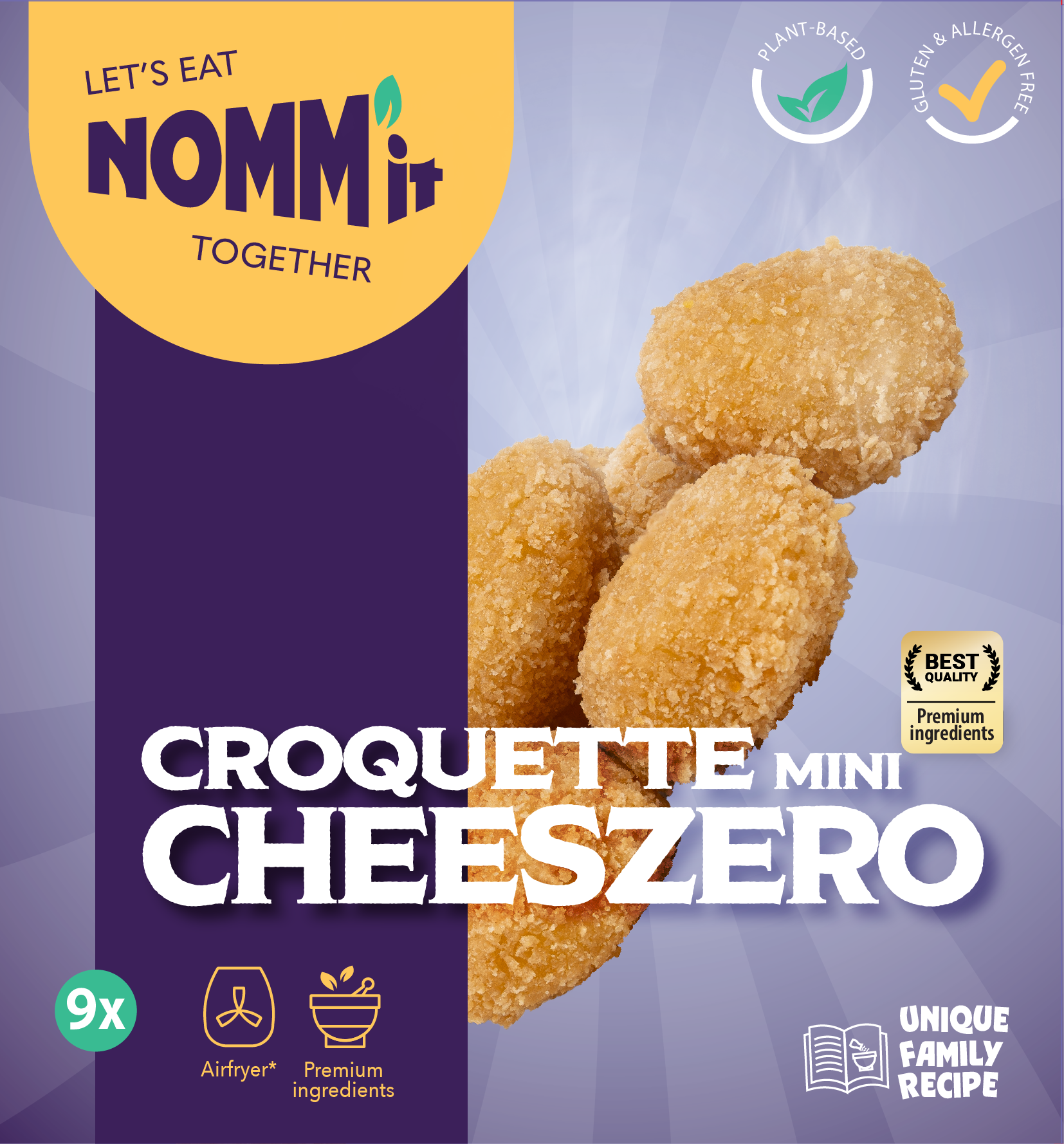 NOMM’it – Cheeszero Croquettes Mini (9 stuks) 🧀✨ Vegan - The Dutch Snackshop