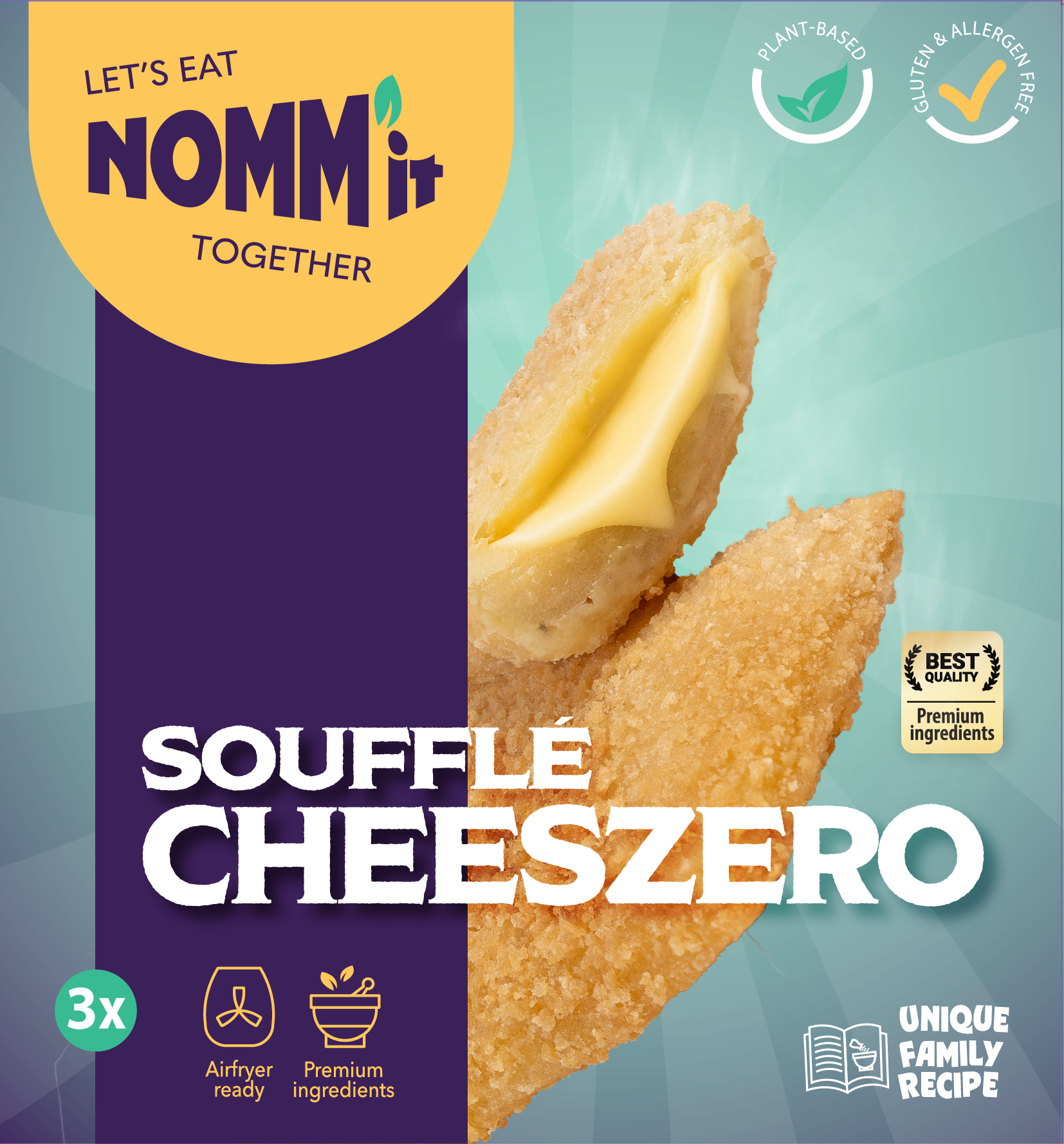 NOMM’it – Cheeszero Soufflé (3 × 60 g) 🧀✨ Vegan - The Dutch Snackshop