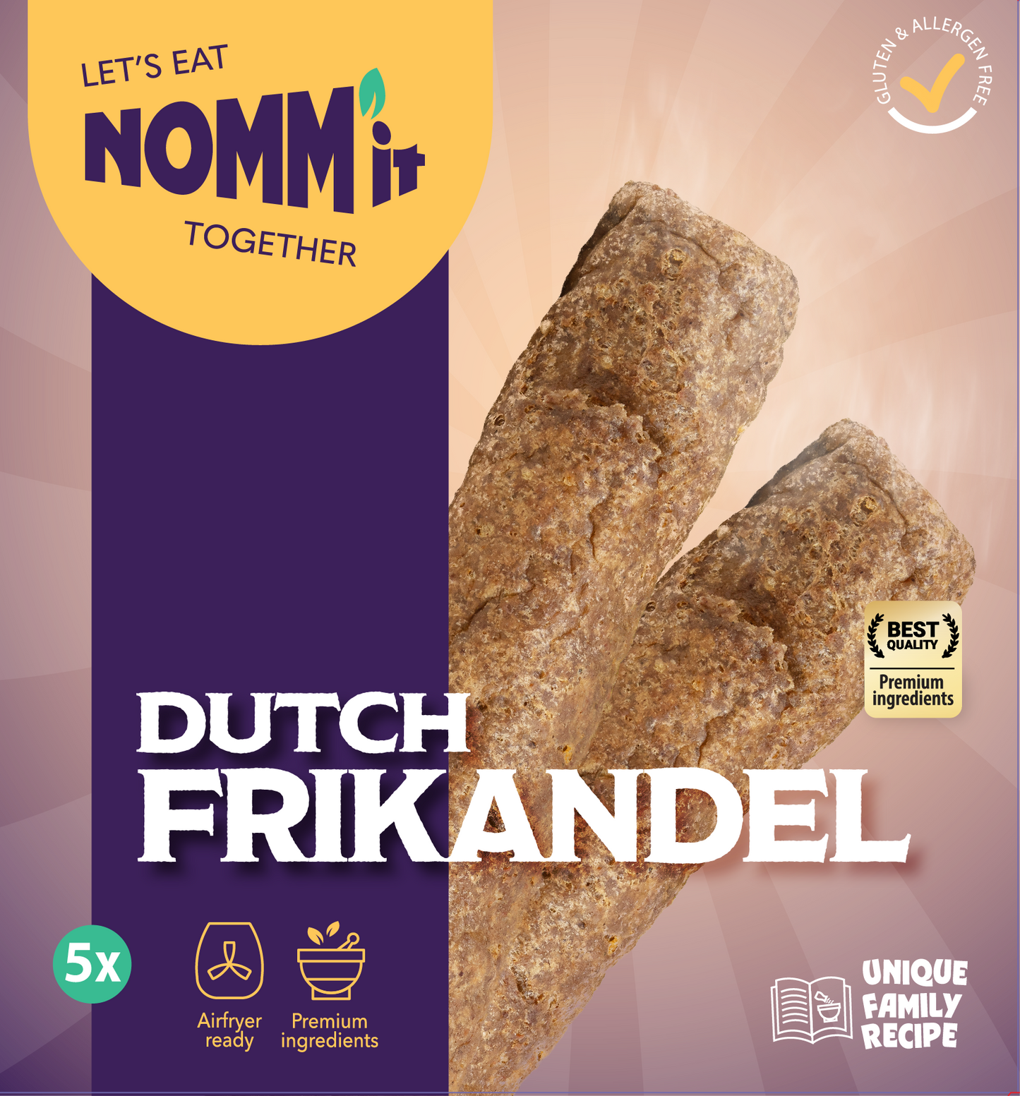 NOMM’it – Dutch Frikandel (5 × 70 g) - The Dutch Snackshop