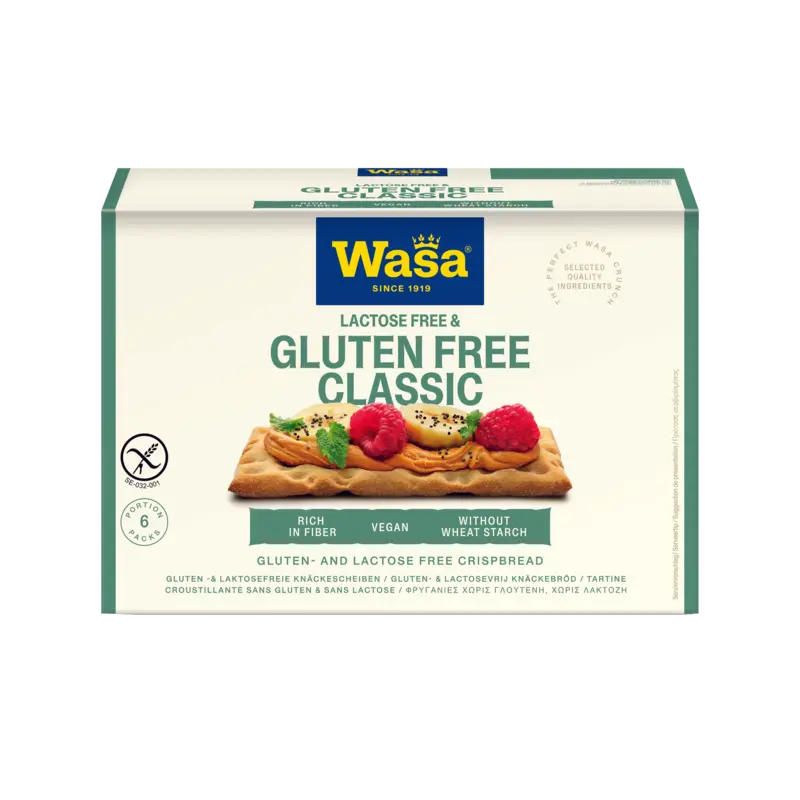 Wasa Glutenvrij en lactosevrij classic 240 g